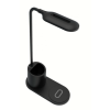 Stolná LED lampa Rebeltec s indukčnou nabíjačkou QI W600 10W čierna