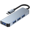 Adaptér Hub 4in1 Tech-protect V1 4xUSB  sivý