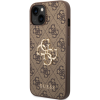 Plastové puzdro Guess na Apple iPhone 14 GUHCP14S4GMGBR 4G Metal Logo hnedé