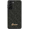 Plastové puzdro Guess na Samsung Galaxy S23 5G S911 GUHCS23SHGGSHK Fixed Glitter čierne