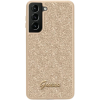 Plastové puzdro Guess na Samsung Galaxy S23 5G S911 GUHCS23SHGGSHD Fixed Glitter zlaté
