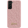 Plastové puzdro Guess na Samsung Galaxy S23 5G S911 GUHCS23SHGGSHP Fixed Glitter ružové