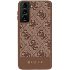 Plastové puzdro Guess na Samsung Galaxy S23 Ultra 5G S918 GUHCS23LG4GLBR 4G Bottom Sprite hnedé
