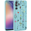 Silikónové puzdro na Samsung Galaxy A54 5G A546 Tech Protect Mood Garden modré