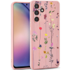 Silikónové puzdro na Samsung Galaxy A54 5G A546 Tech Protect Mood Garden ružové