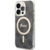 Plastové puzdro Guess na Apple iPhone 14 Pro GUHMP14LH4STK 4G IML MagSafe čierne