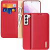 Diárové puzdro na Samsung Galaxy S22 5G S901 Dux Ducis Hivo Leather Flip červené