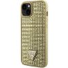 Guess Rhinestones Triangle Metal Logo Apple iPhone 15 GUHCP15SHDGTPD Gold