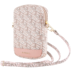 Univerzálne puzdro Guess na smartfón GUWBZPGCSPGP PU G Cube Walltet Phone Bag Zipper ružové