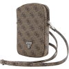 Univerzálne puzdro Guess na smartfón GUWBZP4GFTSW PU 4G Triangle Logo Walltet Phone Bag Zipper hnedé