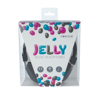 Forever Jelly headphones čierne