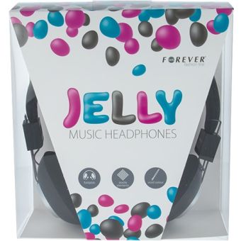 Forever Jelly headphones čierne