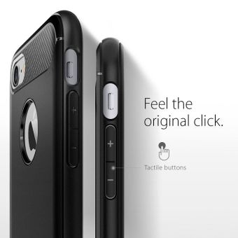 Silikónové puzdro Spigen Rugged Armor pre Apple iPhone 7/8 čierne