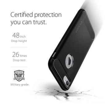 Silikónové puzdro Spigen Rugged Armor pre Apple iPhone 5/5s/se čierne