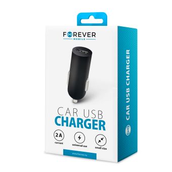 Auto nabíjačka Forever M02 USB 2A čierna 