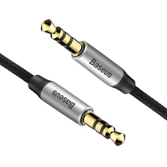 Audio Kábel Aux Baseus M30 1.5 m, opletený, čierno-strieborný