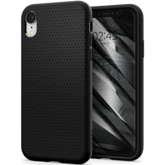 Silikónové puzdro na Apple iPhone XR Spigen Liquid Air čierne
