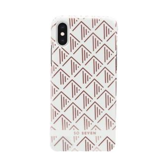 Plastové puzdro na Apple iPhone X/XS SoSeven Fashion Paris Triangle biele