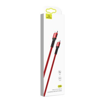 USAMS SJ290 Datový Kabel Type C / Type C Red (EU Blister)