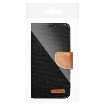 Diárové puzdro na Huawei P Smart 2019 Canvas čierne