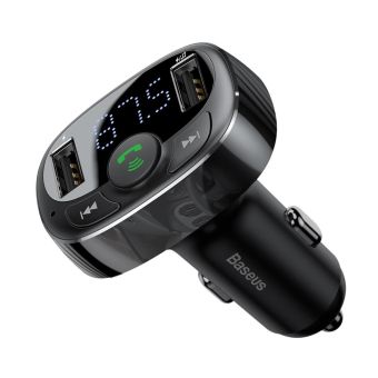FM transmitter + Autonabíjačka Baseus S-09A,2xUSB, výkon 17W