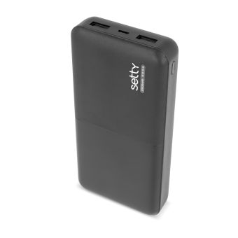 Externá nabíjačka powerbank 20 000 mAh čierna SETTY
