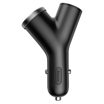 Autonabíjačka Baseus Y-typ 2x USB 3.4 A + zapaľovač čierna