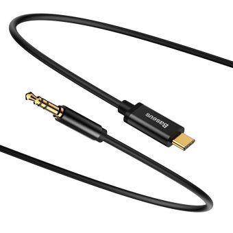 Audio kábel Baseus Yiven Aux M01 z USB-C na Aux 3,5mm 1,2 m čierny
