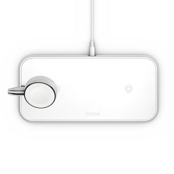  Bezdrôtová nabíjačka pre smartfóny a hodinky Zens Aluminium Dual 10W biela