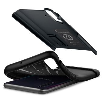 Plastové puzdro Spigen Slim Armor pre Samsung Galaxy A50 čierne