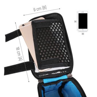 Držiak na bicykel s puzdrom 6,5" 1L Wozinsky WBB6BK čierny