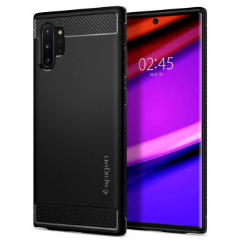 Silikónové puzdro na Samsung Galaxy Note 10 Spigen Rugged Armor čierne
