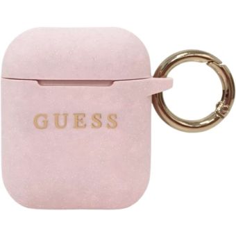 Guess Silicone Case AirPods 1/2 GUACCSILGLLP Pink