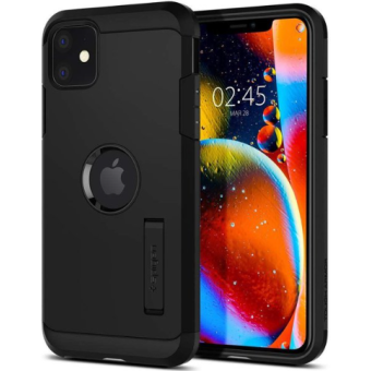 Odolné puzdro na Apple iPhone 11 Spigen Tough Armor čierne