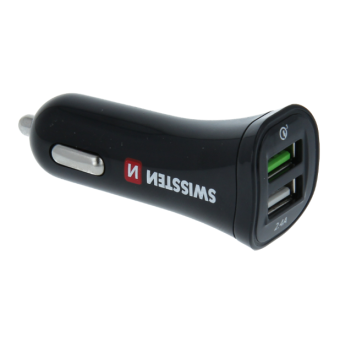 Adaptér Swissten Cl 3.0 A USB 2,4A 18W + micro USB kábel čierny