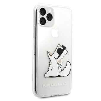 Plastové puzdro Karl Lagerfeld na Apple iPhone 11 Pro Max KLHCN65CFNRC Choupette Fun transparentné