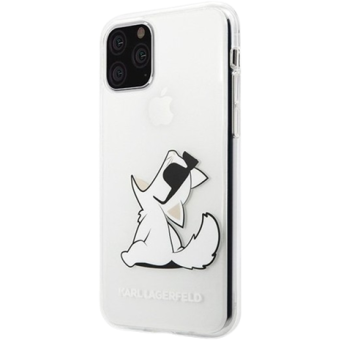 Plastové puzdro Karl Lagerfeld na Apple iPhone 11 Pro Max KLHCN65CFNRC Choupette Fun transparentné