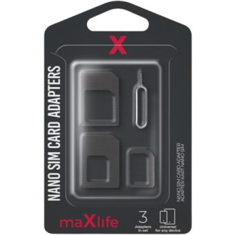 Maxlife Nano SIM, 3x adaptér pre sim kartu