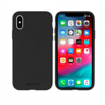 Silikónové puzdro na Apple iPhone XR Mercury Silicone čierne