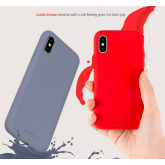 Silikónové puzdro na Apple iPhone XR Mercury Silicone čierne