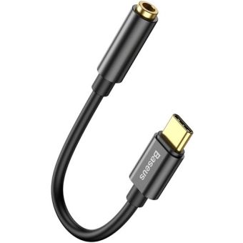 Baseus L54 USB adapter USB-C/mini-jack 3.5mm, DAC 24bit 48KHz, black
