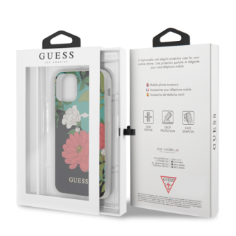 Puzdro Guess GUHCN65IMLFL01 na Apple iPhone 11 Pro Max Flower Shiny N.1 čierne