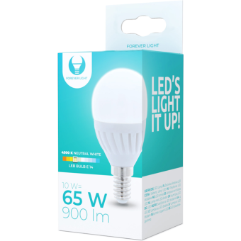 LED žiarovka E14 G45 10W 230V 4000K 1000lm ceramic Forever Light