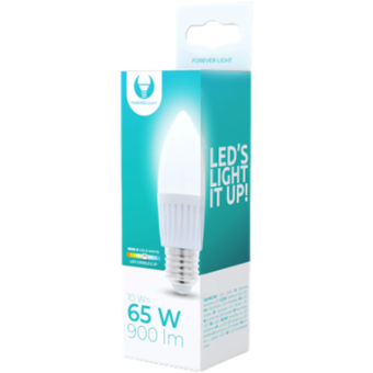 Smart žiarovky Forever LED bulb E27 C37 10W 230V 6000K 1050lm ceramic