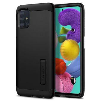 Plastové puzdro na Samsung Galaxy M11 M115 Spigen Tough Armor čierne