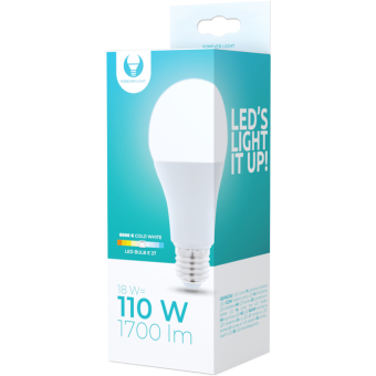 LED žiarovka E27 A65 18W 230V 6000K 1700lm Forever Light