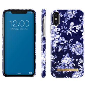 Plastové puzdro iDeal of Sweden na Apple iPhone X/XS Sailor blue bloom