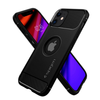 Odolné puzdro na Apple iPhone 12 mini Spigen Rugged Armor čierne                   