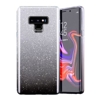 Silikónové puzdro na Xiaomi Redmi 9C/10A Shine Bling transparentno-čierne           