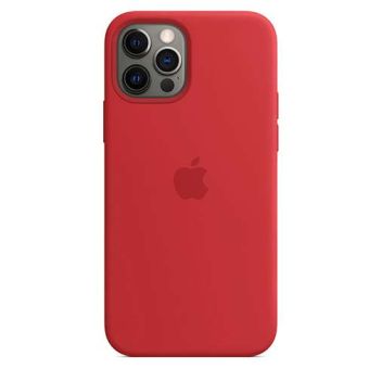 Silikónové puzdro Apple na Apple iPhone 12/12 Pro MHL63ZM/A Silicone Case with MagSafe (PRODUCT)RED